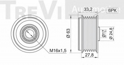 TREVI AUTOMOTIVE ap1069 -  Механизм свободного хода генератора